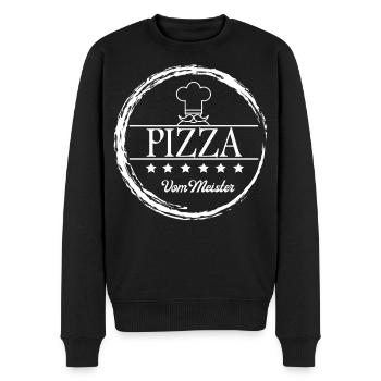 Pizza, Pizzabäcker, Meister - Männer Premium Bio Pullover - Schwarz - Vorne - Nico (187cm)