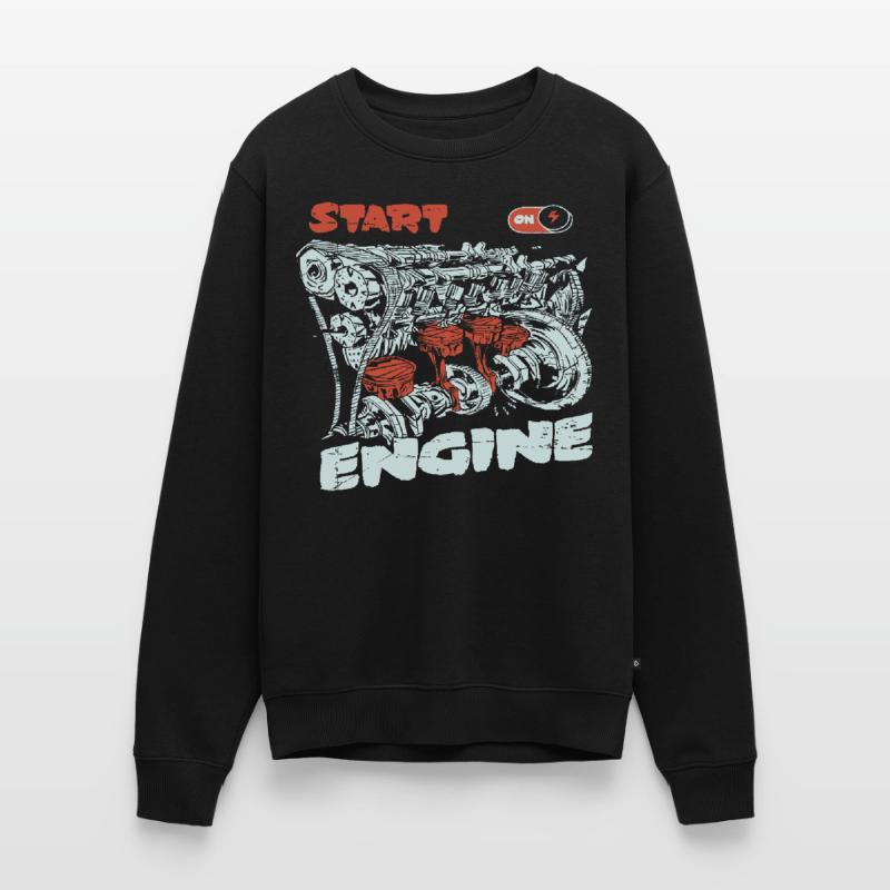 Start the engine, engine, engine Men's Premium Organic Jumper
