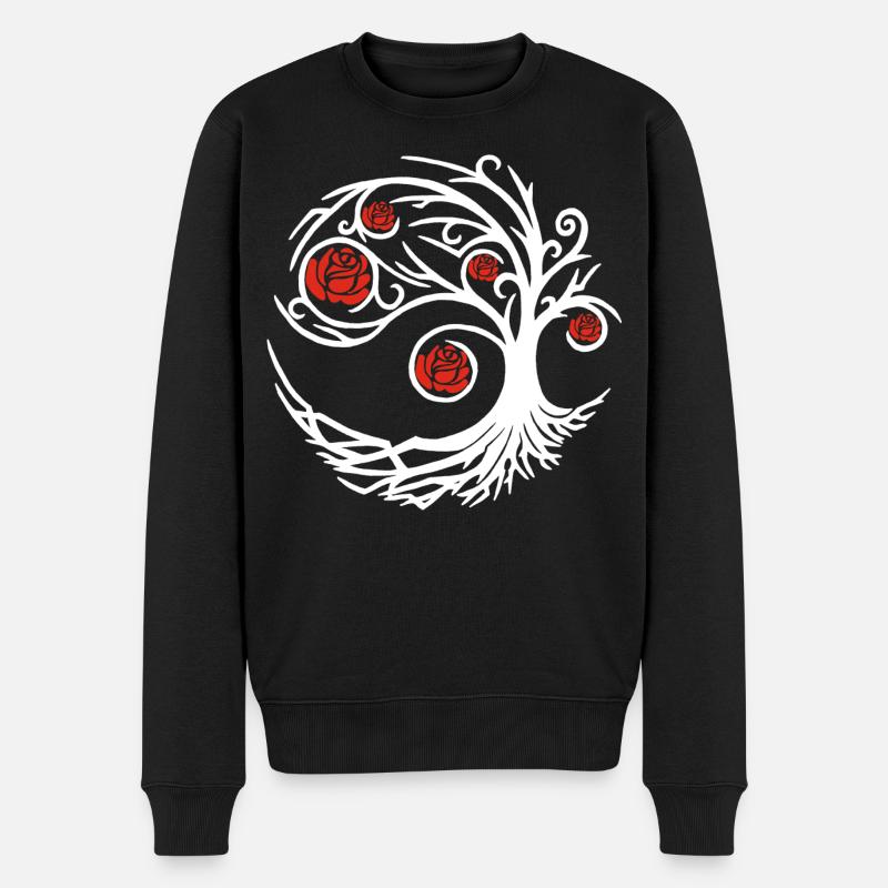 Rosier blanc étrange - Pull Premium bio Homme - noir