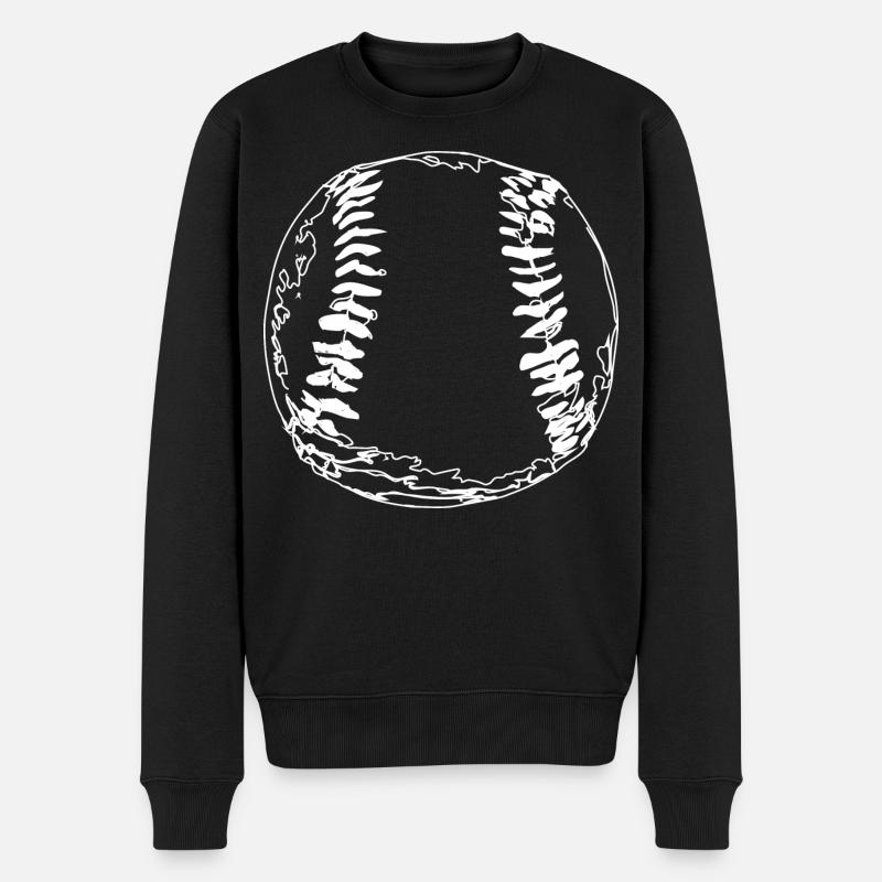 Base-ball - Pull Premium bio Homme - noir
