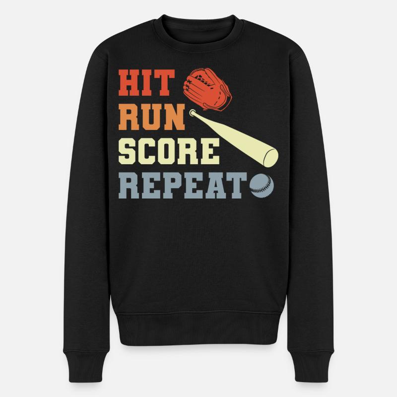 Baseball Spruch - Männer Premium Bio Pullover - Schwarz