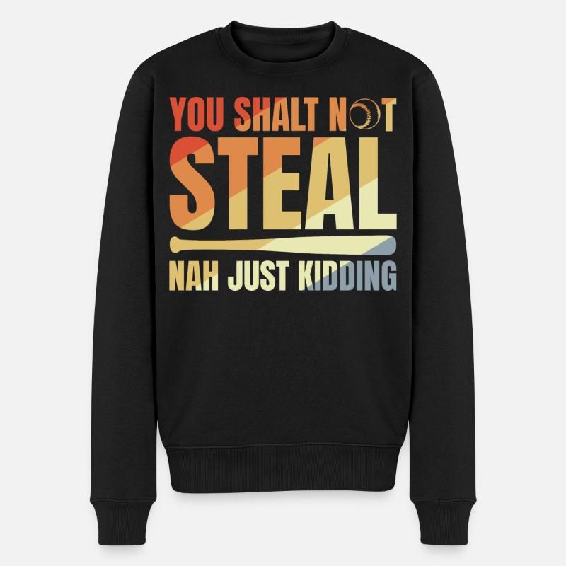 Blague de baseball - Pull Premium bio Homme - noir