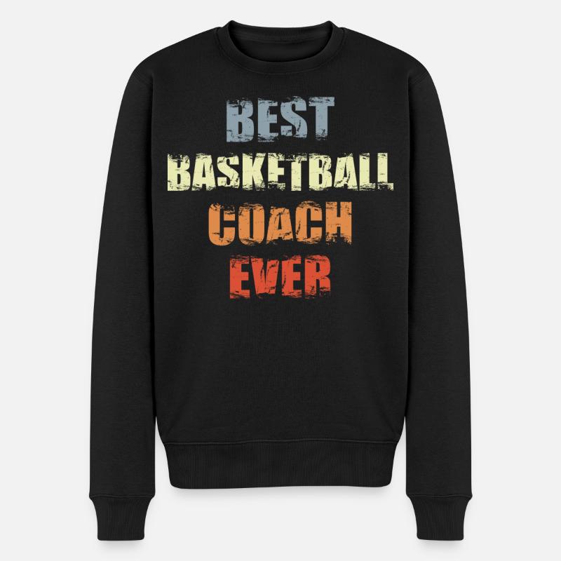 Basketballtrainer Motivation - Männer Premium Bio Pullover - Schwarz
