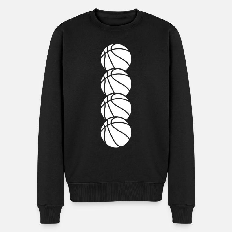 Balles de basket-ball - Pull Premium bio Homme - noir