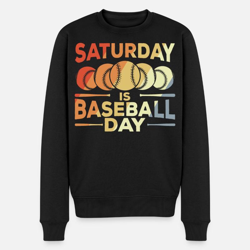 Lustiger Baseballer Spruch - Männer Premium Bio Pullover - Schwarz