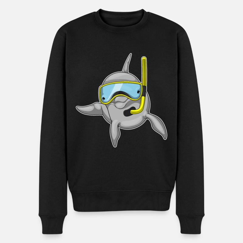 Dolphin Diver Snorkel - Pull Premium bio Homme - noir