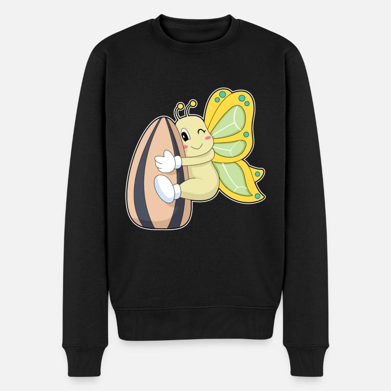 Schmetterling Samen - Männer Premium Bio Pullover - Schwarz