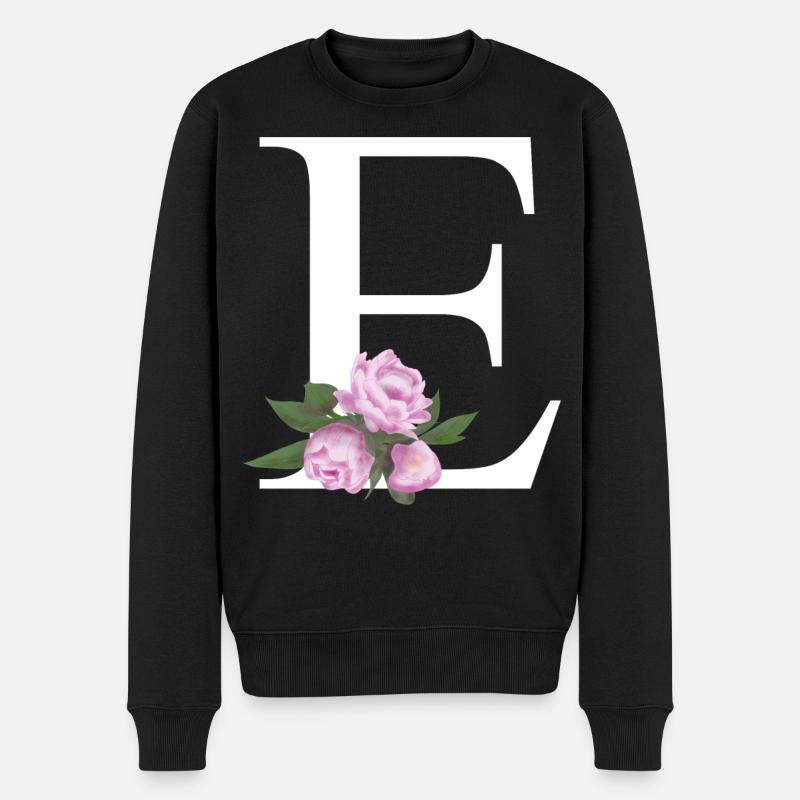 E - Männer Premium Bio Pullover - Schwarz