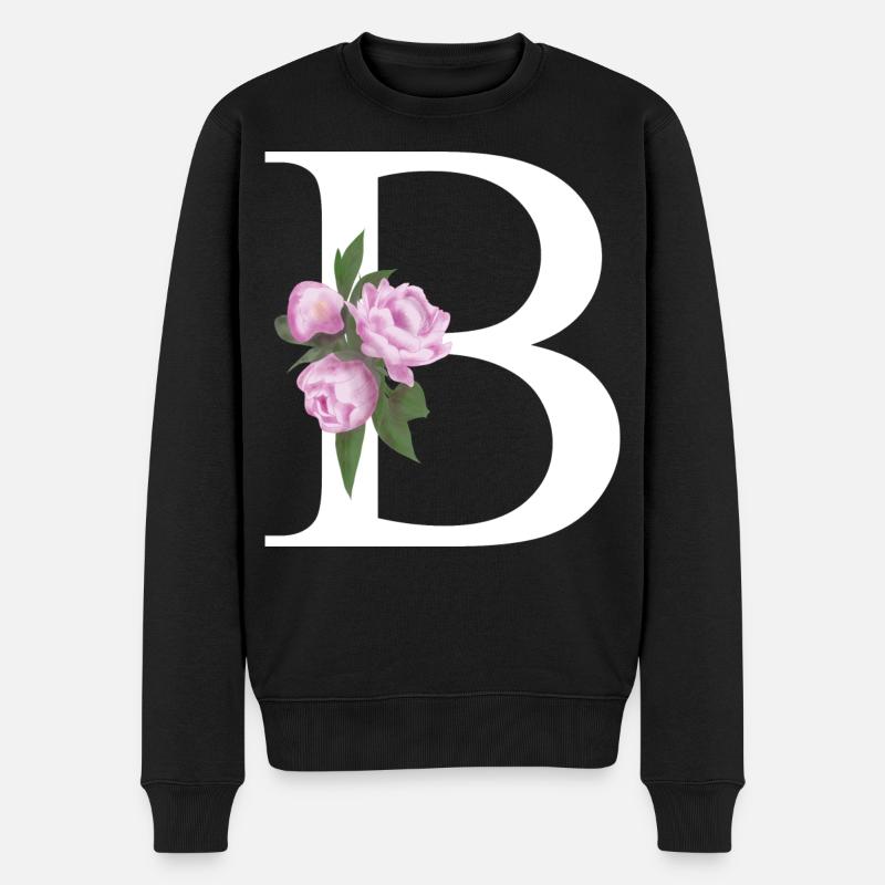 B - Männer Premium Bio Pullover - Schwarz