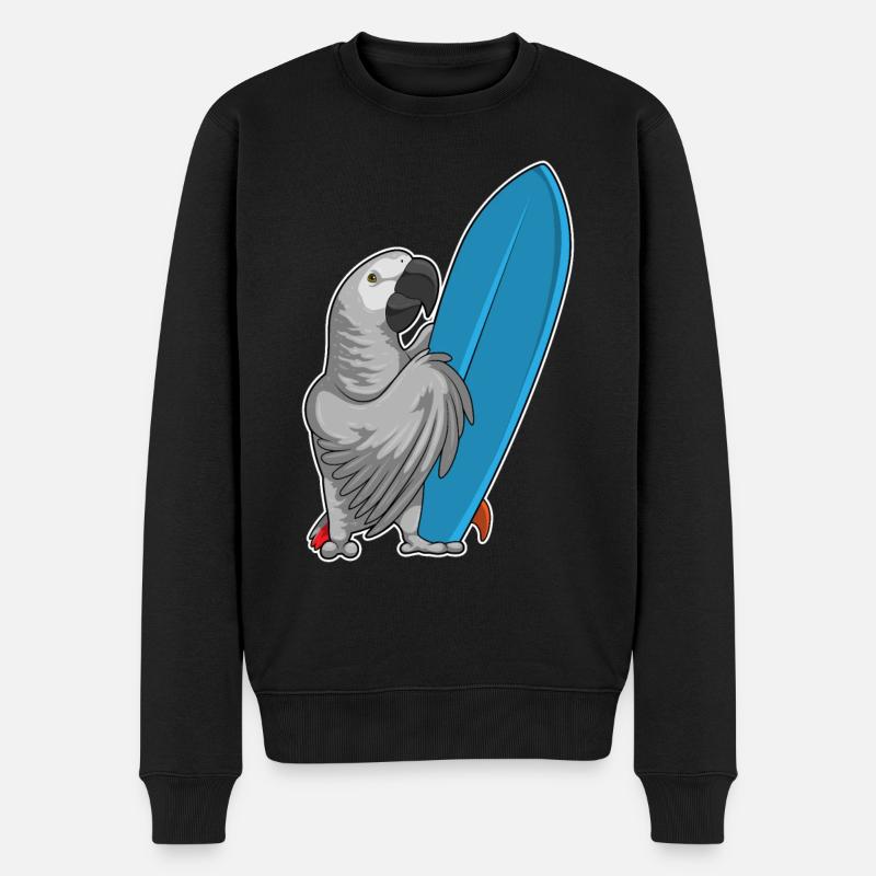 Parrot surf board Summer - Pull Premium bio Homme - noir