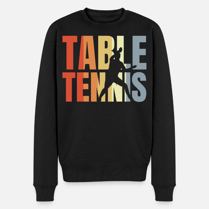 Ping Pong - Männer Premium Bio Pullover - Schwarz