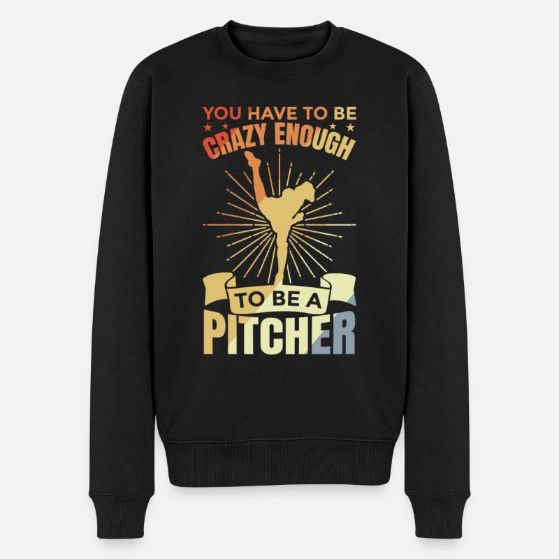 Pitcher - Männer Premium Bio Pullover - Schwarz