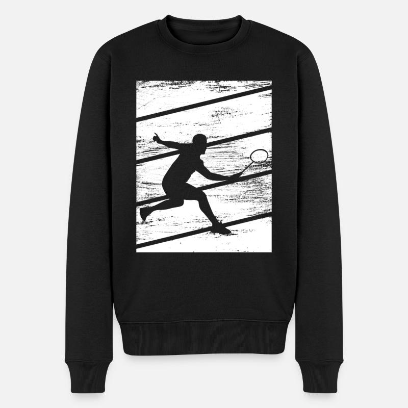Badminton - Männer Premium Bio Pullover - Schwarz