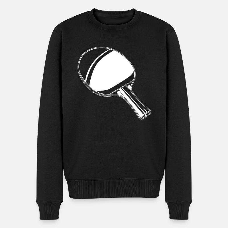 Tischtennisschläger - Männer Premium Bio Pullover - Schwarz