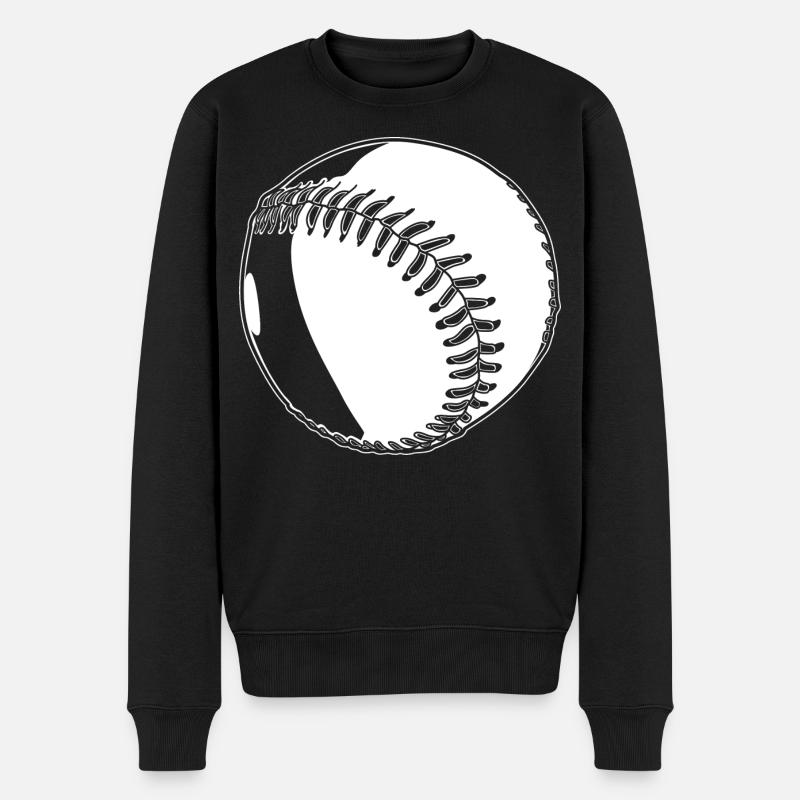 Baseball Skizze - Männer Premium Bio Pullover - Schwarz