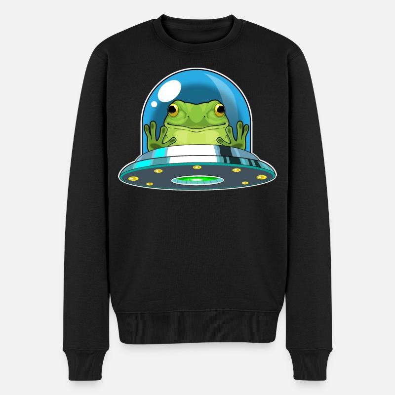 Frog Spaceship Space - Pull Premium bio Homme - noir