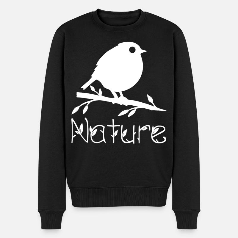La nature se réveille (blanc) - Pull Premium bio Homme - noir