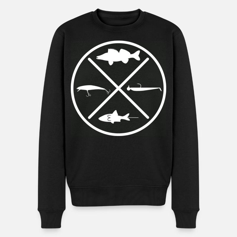 Zander - Männer Premium Bio Pullover - Schwarz