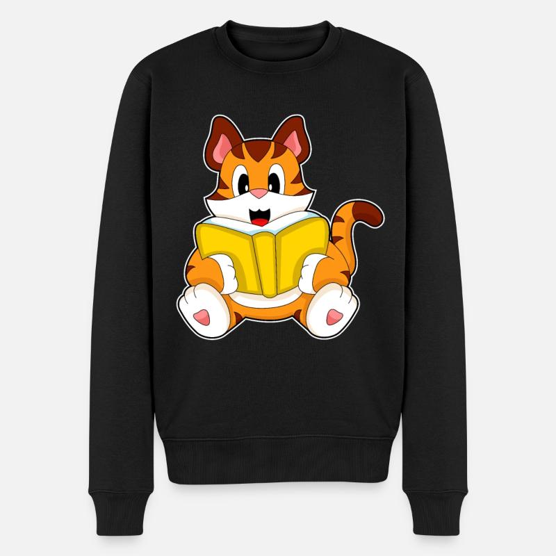 Tiger Lire le livre - Pull Premium bio Homme - noir