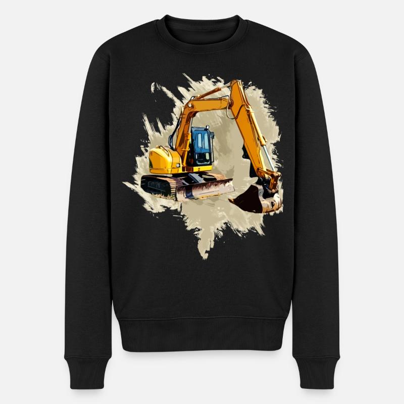 Schaufel-Bagger - Männer Premium Bio Pullover - Schwarz