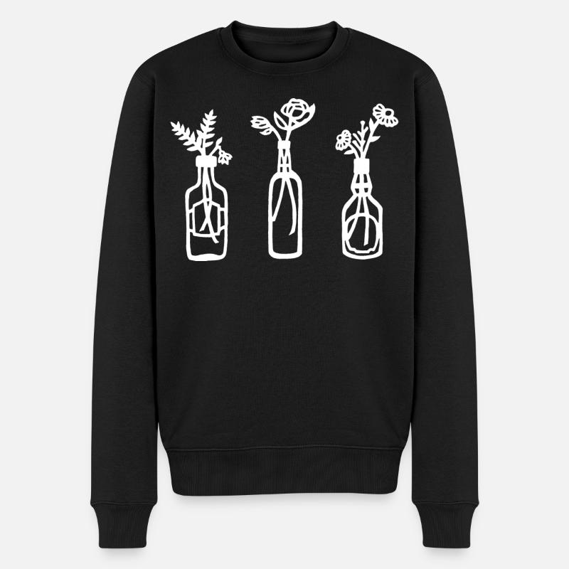 La nature en bouteille (blanc) - Pull Premium bio Homme - noir