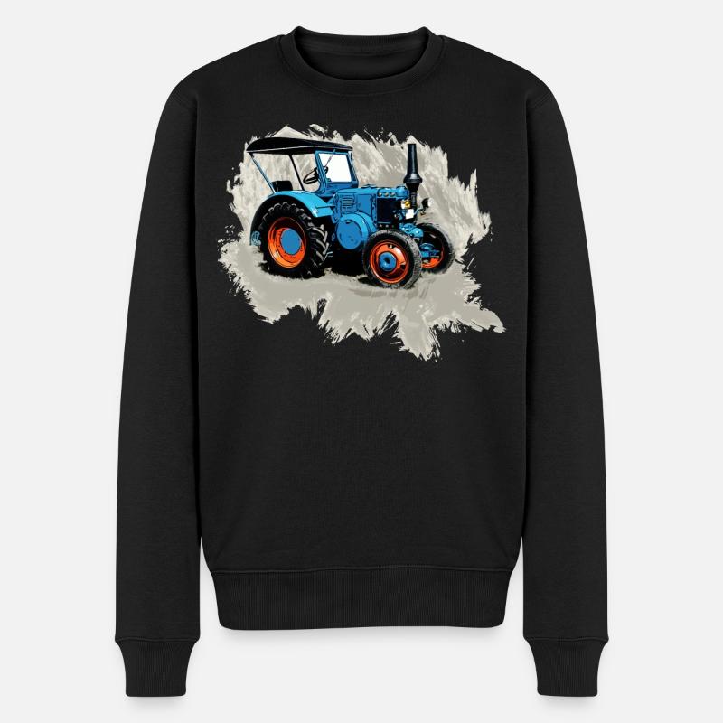 Traktor Lanz - Männer Premium Bio Pullover - Schwarz