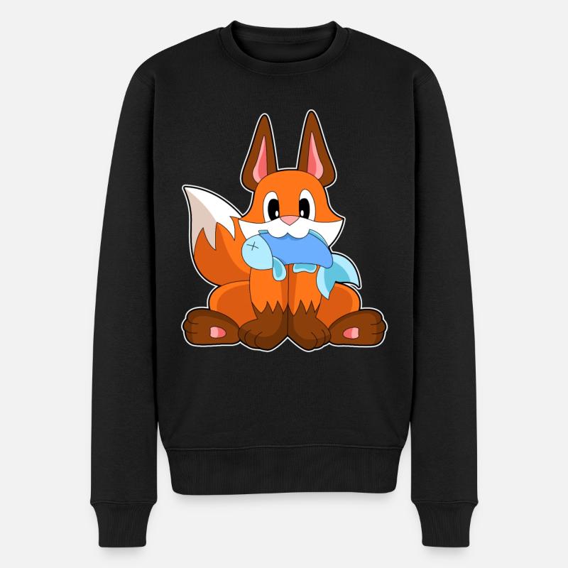 Poisson-renard - Pull Premium bio Homme - noir