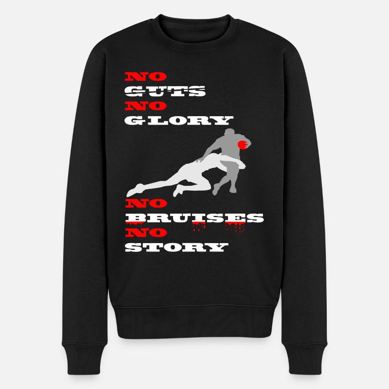 No guts, no glory - Men's Premium Organic Jumper - black