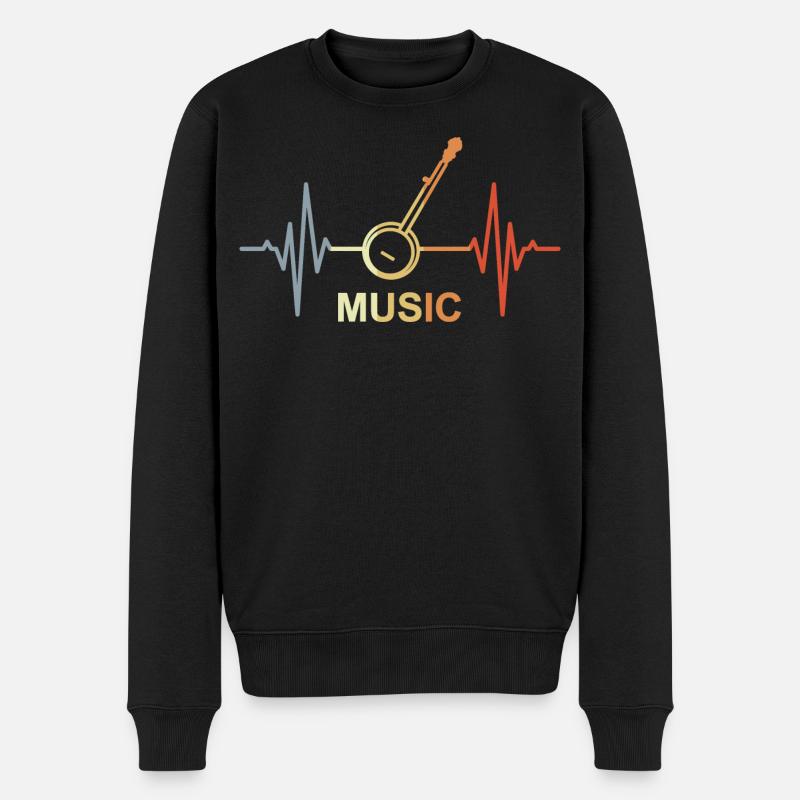 Musique Palpitations cardiaques - Pull Premium bio Homme - noir