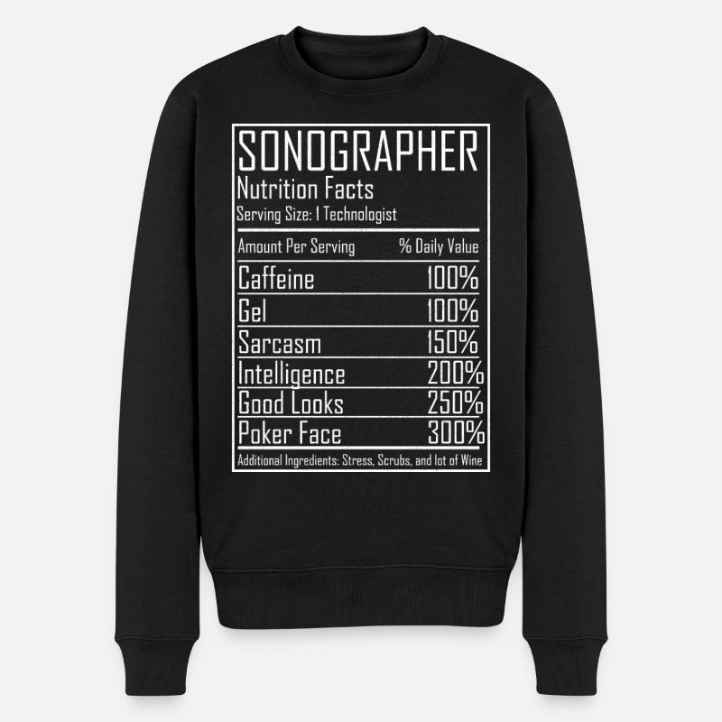 Ultrasound Tech Sonographer Radiology Nutrition - Männer Premium Bio Pullover - Schwarz