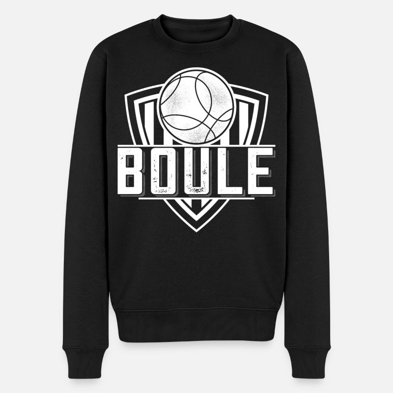 Boulespieler Boule Kugeln für Bouler Petanque - Männer Premium Bio Pullover - Schwarz