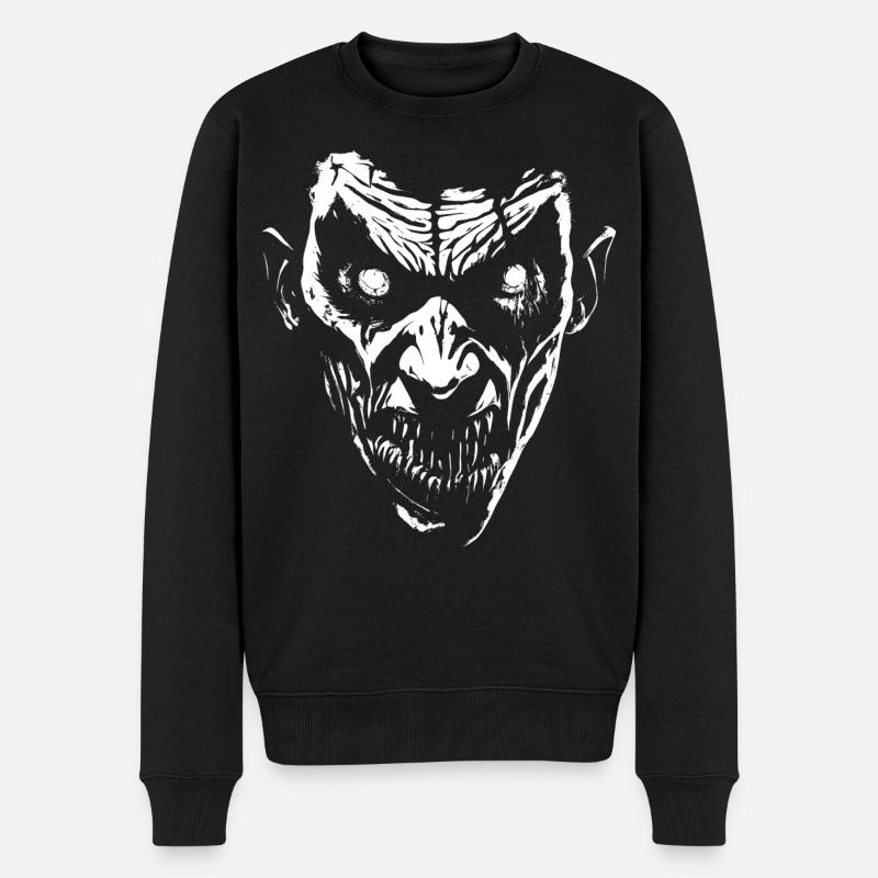 Vampir - Männer Premium Bio Pullover - Schwarz
