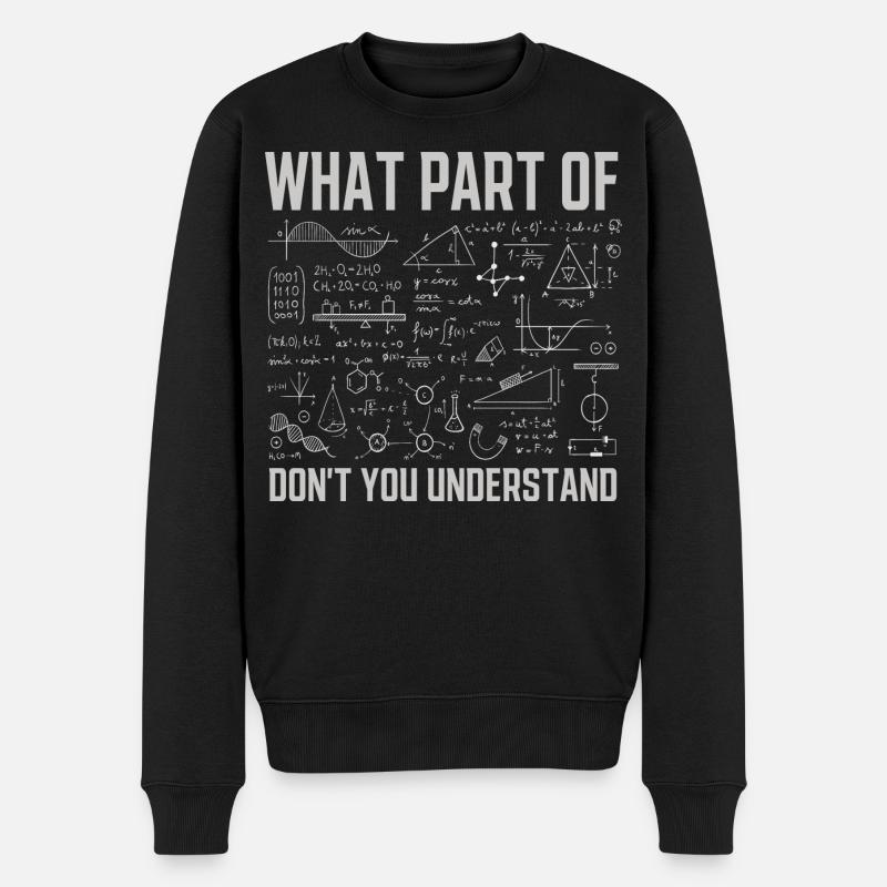 Welchen Teil von verstehst du nicht Funny Math? - Männer Premium Bio Pullover - Schwarz
