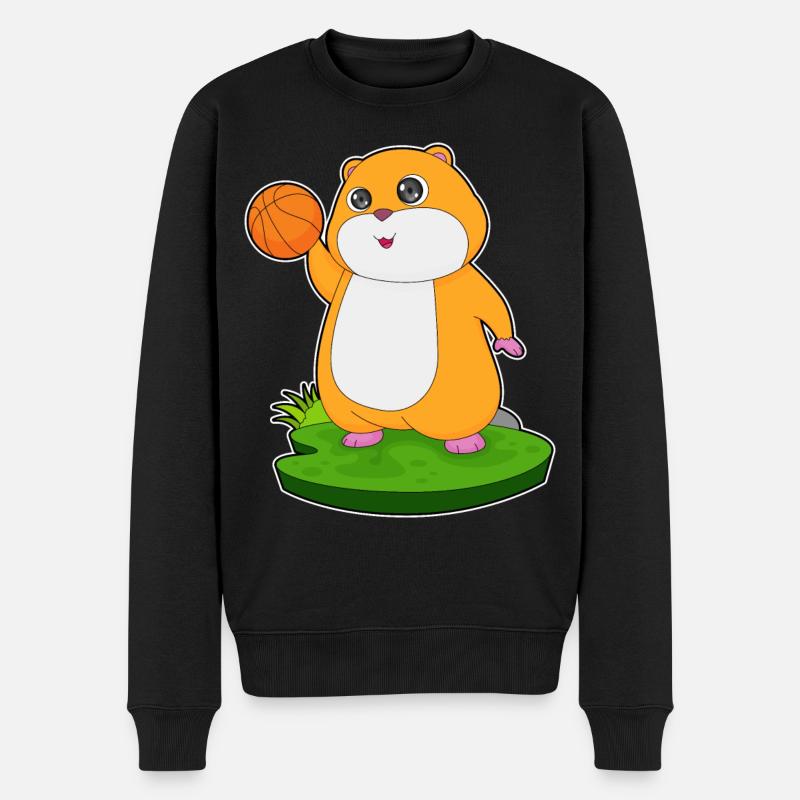 Hamster Basketteur Basketteur - Pull Premium bio Homme - noir