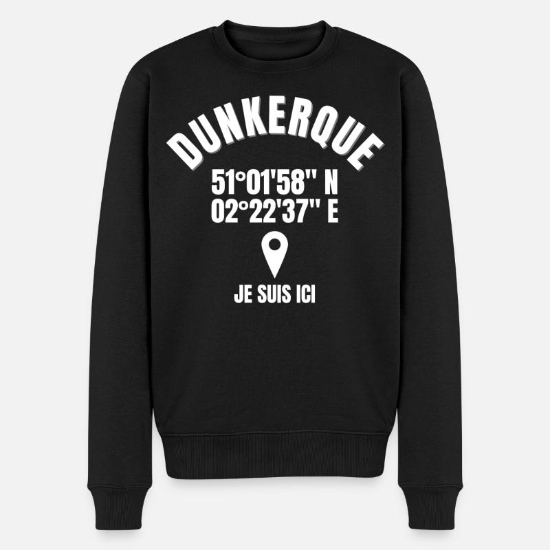 Dunkerque, Nord-Pas-De-Calais, Dunkerquois - Pull Premium bio Homme - noir