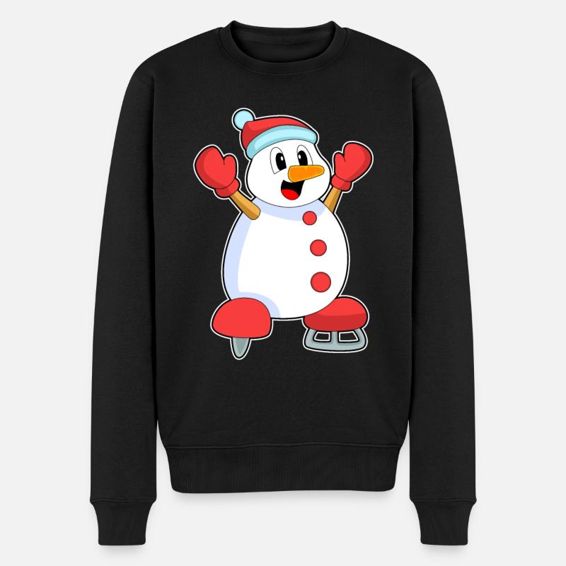 Snowman patins à glace - Pull Premium bio Homme - noir