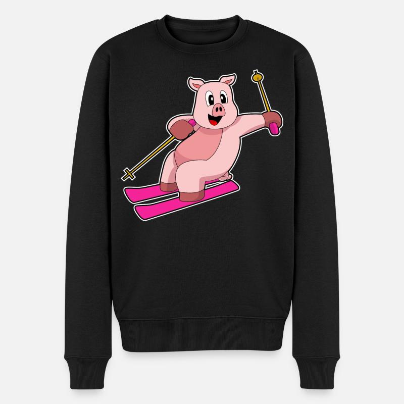 Pig Skier Ski - Pull Premium bio Homme - noir