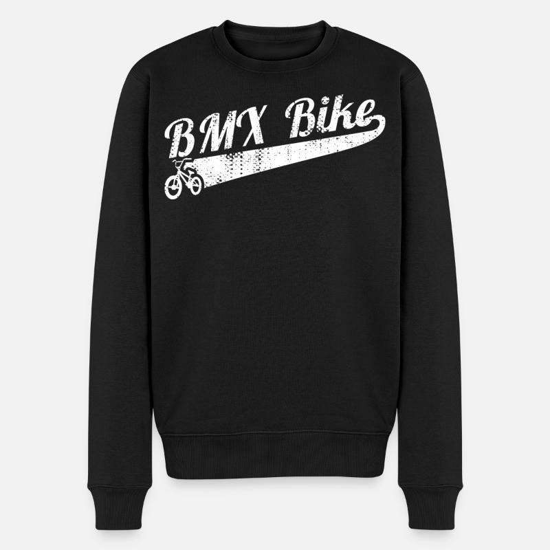 BMX Spruch - Männer Premium Bio Pullover - Schwarz