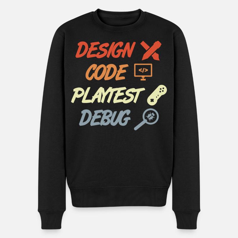 Game Development Process - Men's Premium Organic Jumper - black