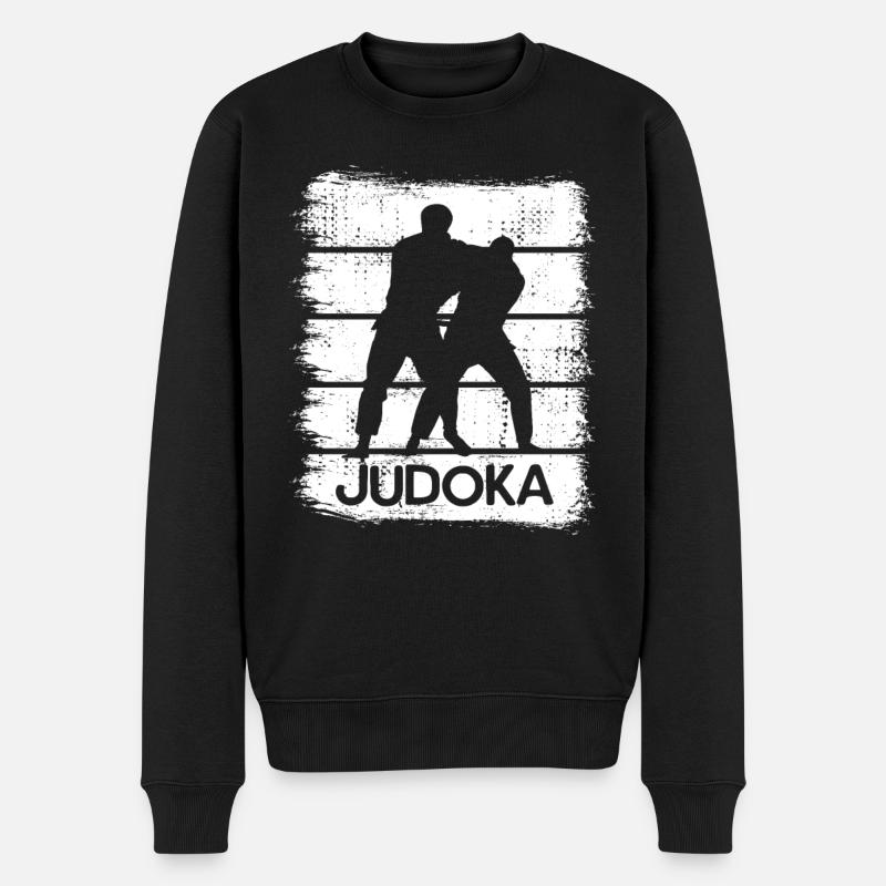 Dessin de judo - Pull Premium bio Homme - noir