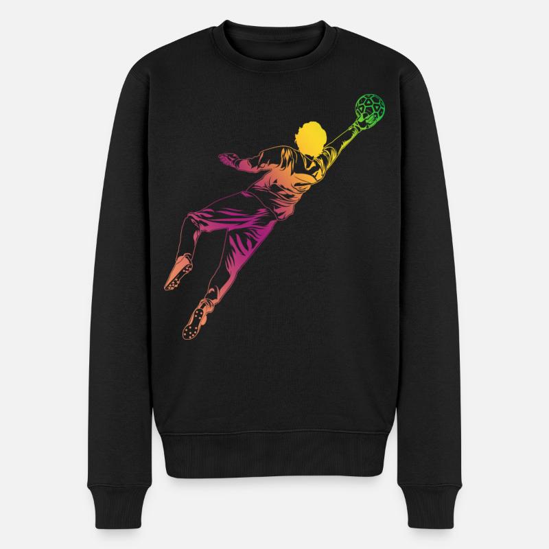 Croquis du gardien de but - Pull Premium bio Homme - noir