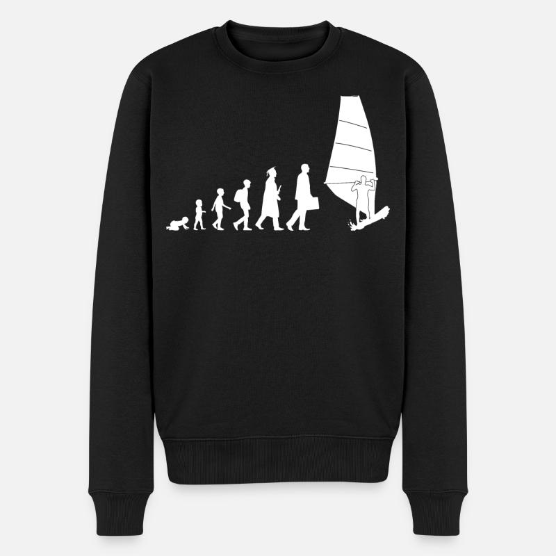 Évolution de la planche à voile - Pull Premium bio Homme - noir