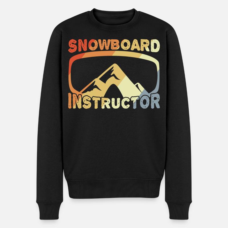 Snowboard Instruktor - Männer Premium Bio Pullover - Schwarz