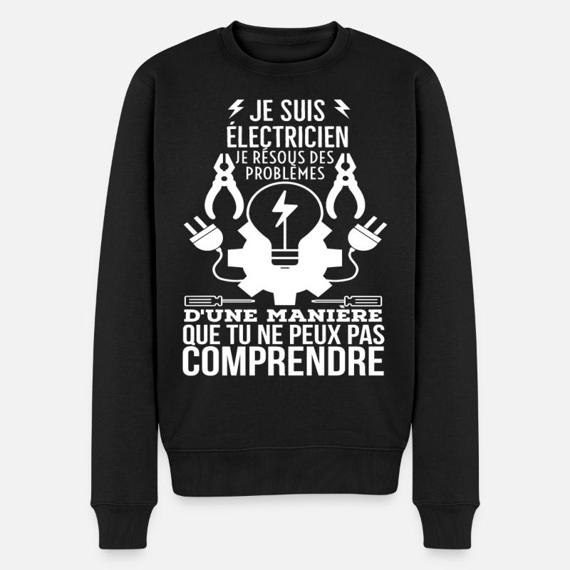 Électricien: Problèmes Incompris - Pull Premium bio Homme - noir