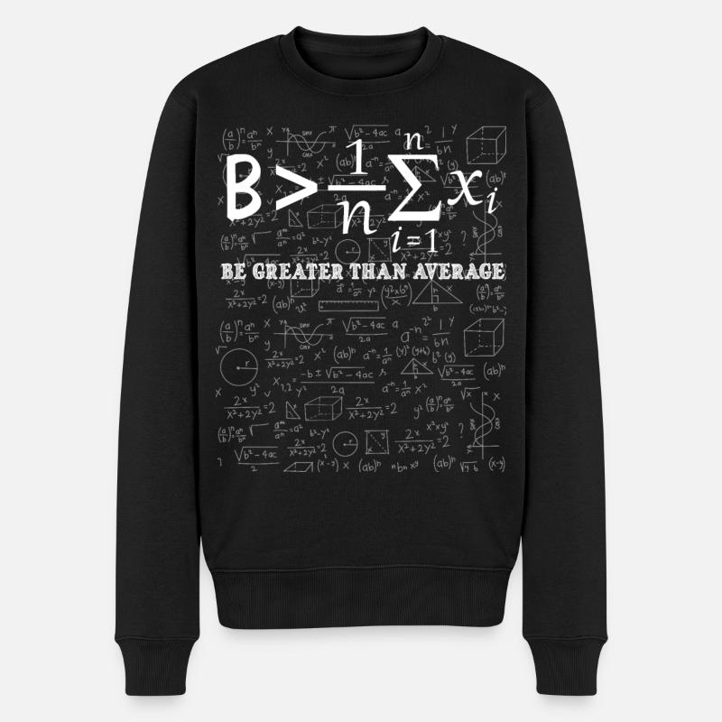 Mathematische Inspiration ist größer als der - Männer Premium Bio Pullover - Schwarz