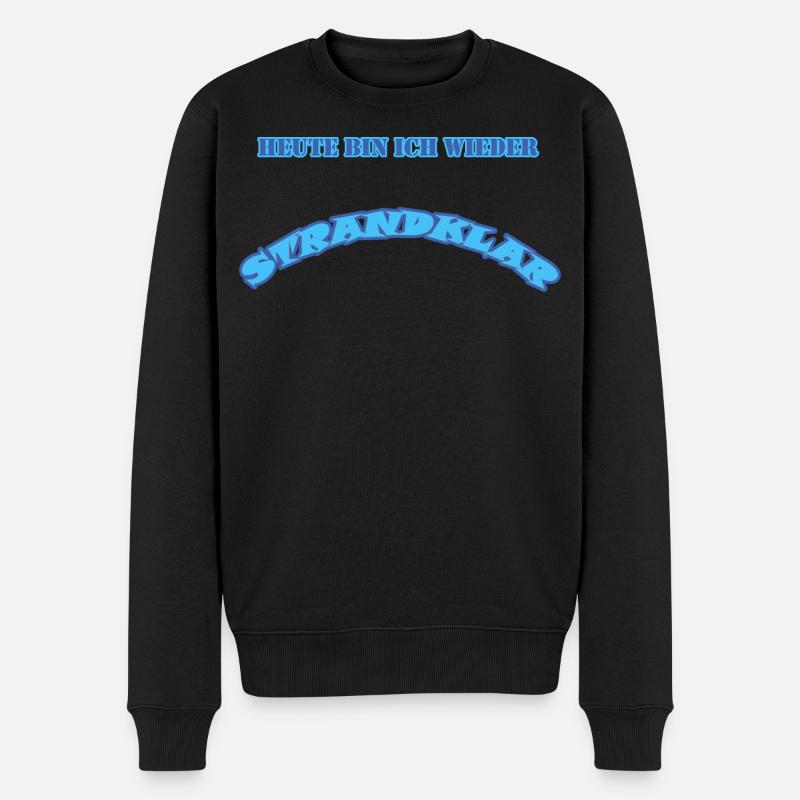 Strandklar - Männer Premium Bio Pullover - Schwarz