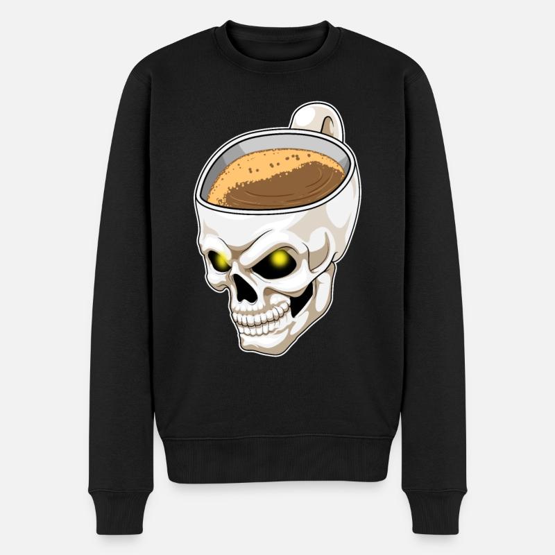 Tasse de café Skull - Pull Premium bio Homme - noir
