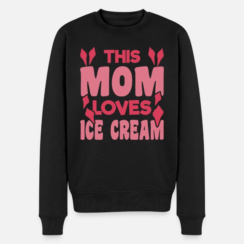 Maman crème glacée - Pull Premium bio Homme - noir