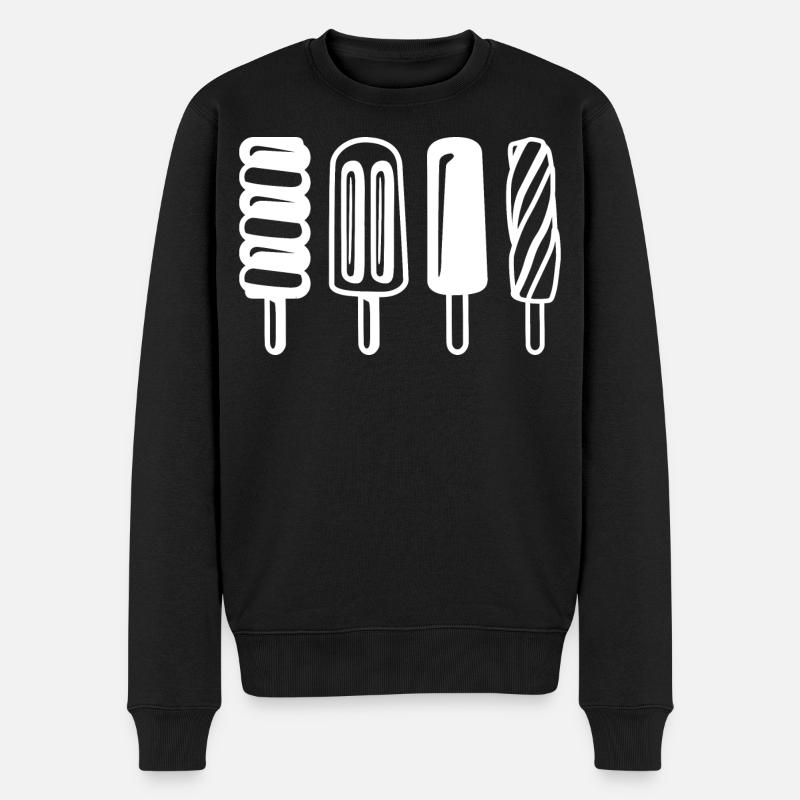 Wassereis - Männer Premium Bio Pullover - Schwarz