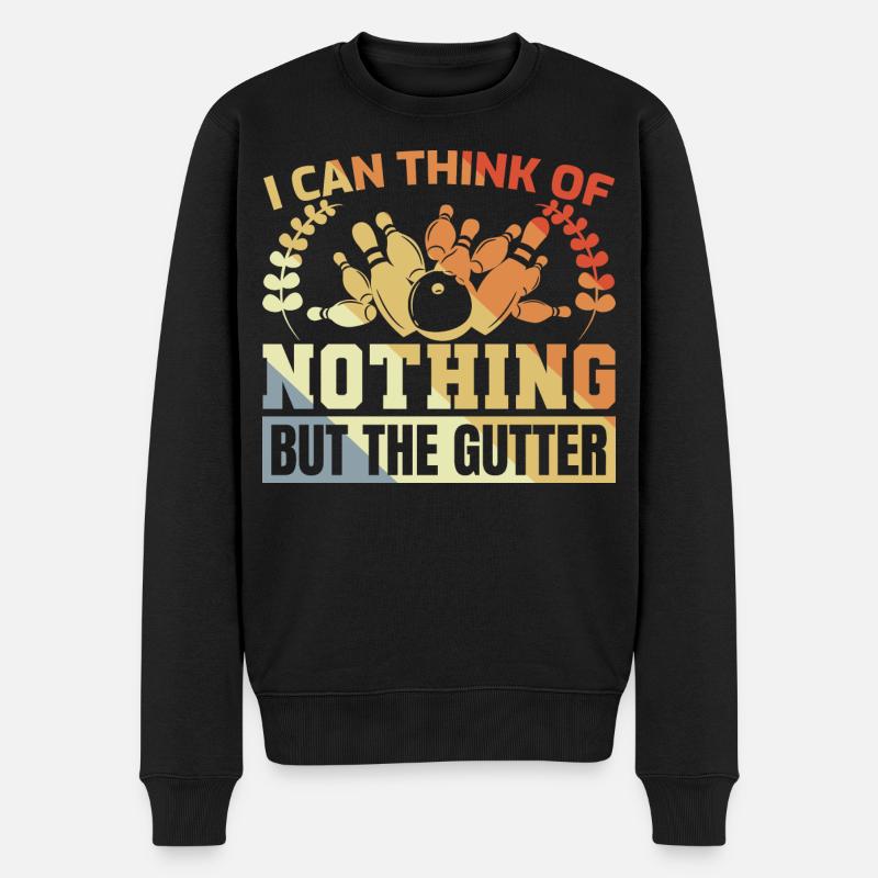 Spruch Bowlingspieler - Männer Premium Bio Pullover - Schwarz